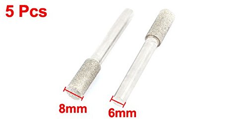 [Australia - AusPower] - 6mm Shank 8mm Cylinder Head Mounted Points Grinding Bit 5 Pcs 