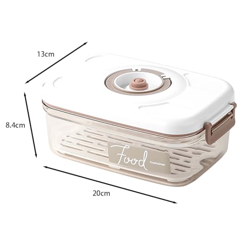 Vacuum Seal Container Hand Pump Food Saver Accessories Time Compass Manual Air Pump Design For Quick Marinating 1.2L Rectangle