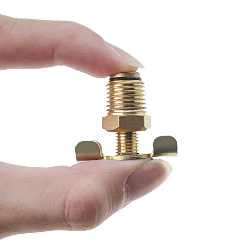 2Pcs Drain Cock for Hotdog Air Compressor Exhaust Bleed Rotating Control BSP Thread -Brass (1/4 BSP)