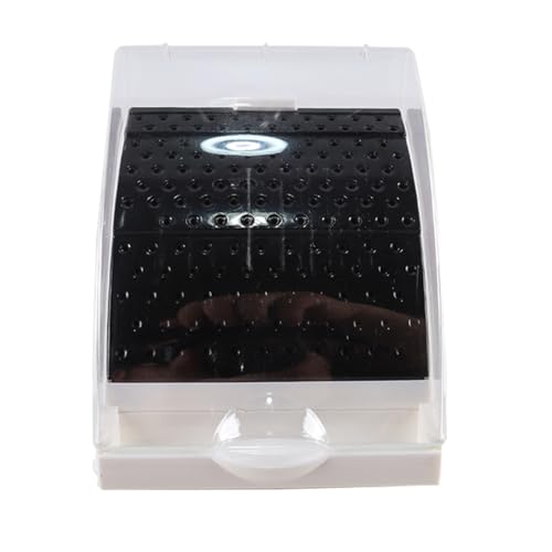 Namvo Dental Drill Holder with Drawer, Cleaning Container, Round, for Home, Diamond, Oral Care Tools for Needle Instruments, Drill, Black