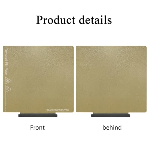 HzdaDeve AD5X Building Plate with Handle for 5M/5M Pro/AD5X Double-Sided Textured Plate Heated Bed Spring Steel Flexible Platform Glue-Free Printing for FLASHFORGE 3D Printer (Gold) Gold AD5X/5M/5M Pro