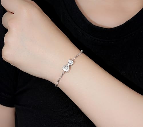Step Forward 925 Sterling Silver Urn Bracelets for Ashes for Women - Cremation Bracelet Jewelry for Hold Ashes of Human & Pets - Keepsake memory jewelry Gifts infinity