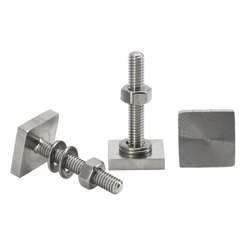 UTwaySteelPro M8x25 T-track adapter bolts with nuts, washers and square sliding blocks for roof rack rails