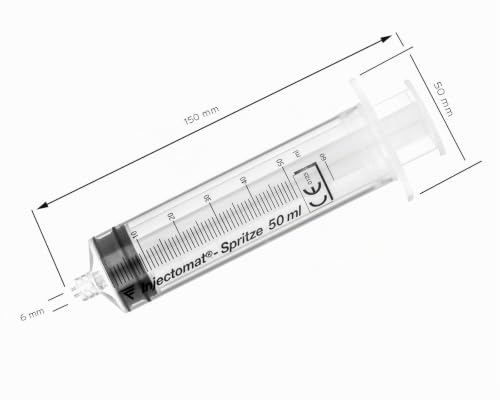 Syringe Set 60 and 10 ml with Needles, Dosing Tips and Hose | Softmatik syringes with Luer connections, two blunt 40 mm cannulas, two nozzles and 30 cm dosing hose