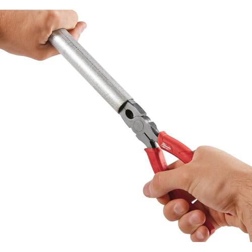 Milwaukee 48-22-6101 8-inch long nose needle-nose pliers with reaming head and fish tape pulling feature