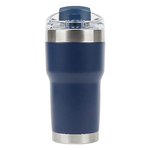 Pelican Hydration Pelican Traveler™ 22 oz Vacuum Insulated Tumbler - Stainless Steel Double Wall Travel with Dual Lid, Powder Coated Insulated Coffee Mug For Hot Cold Drinks, Midnight
