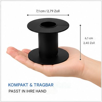 BESTYASH Pack of 4 Empty Plastic Cable Spools Cylindrical Fishing Line Spools for Line Management in Laboratory and Workshop Space-Saving Compact Design