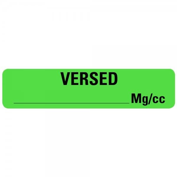 VERSED MG/CC Labels .375" x 1.625"