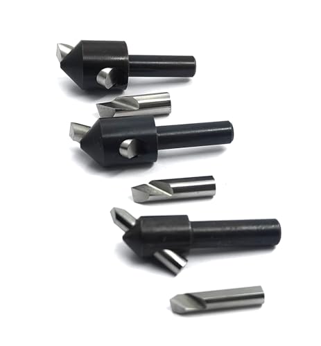 BUYOHLIC set of 3 fly cutters with 3/8-inch shank and spare HSS tool bit for joinery work