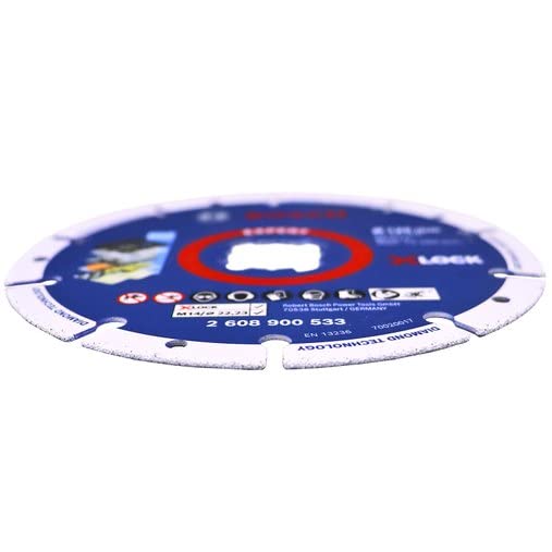 Bosch 1 x Expert Diamond Metal Wheel X-LOCK Cutting Disc (for Cast Iron, Stainless Steel, Diameter 125 mm, Professional Accessories, Small Angle Grinder) Ø 125 mm