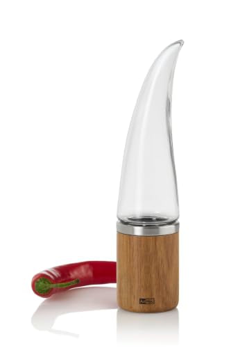 AdHoc Peperone Chilli Cutter, Acacia Wood/Acrylic, PreciseCut Technology, Dried Herbs and Spices Cutter, 22cm