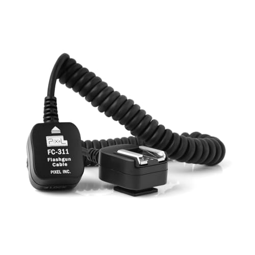 PIXEL 5.91' / 1.8m E-TTL Off Camera Flash Speedlite Sync Cord Hot Shoe Cord Compatible with Canon T8i, T7i, T6, T6i, T5, T5i, SL3, 90D, 80D, 77D, 60D, 7D, 750D,6D2, 5D, M3, M5, M6 etc, Replaces OC-E3