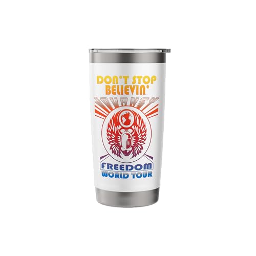 Journey Official Don't Stop Believin' Stainless Steel Insulated Tumbler White 20 Ounces