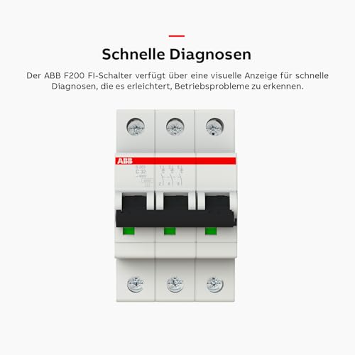 ABB 2CDS253001R0324 S203-C32 Circuit Breaker Pack of 1 | Characteristics C - 6 kA switching capacity - DIN rail mounting - Reliable industrial quality - 2CDS253001R0324 C32