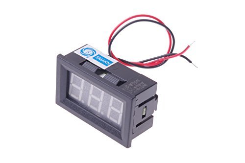 [Australia - AusPower] - SMAKN 2 Wire Green Dc 4.0-30v LED Panel Digital Display Voltage Meter Voltmeter 