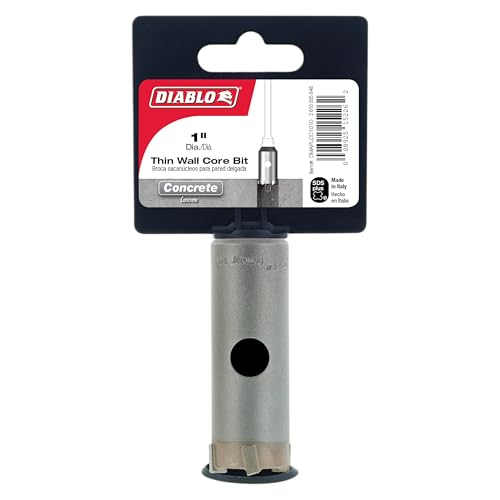 Diablo 1-inch SDS-Plus thin wall carbide-tip masonry core bit for concrete drilling