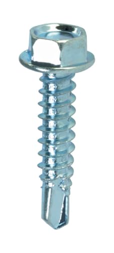 TEKS 21312 self-tapping screws, 3/4-inch zinc steel hex-drive screws, 180-pack