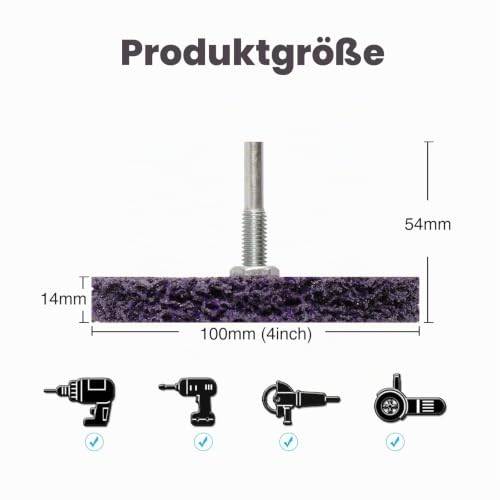 Coarse Sanding Disc, 4 Inch (4 in / 100 mm) CSD Disc Sanding Disc, Nylon Fabric Disc for Grinding, Polishing, Rust Removal for Metal, Steel, Stainless Steel (Purple) purple