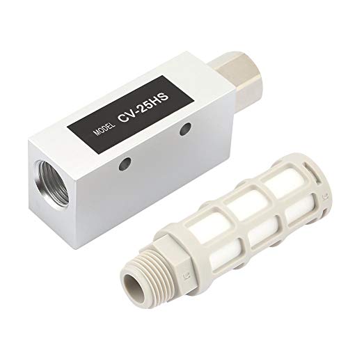 Akozon Vacuum Generator, CV-25HS Pneumatic Vacuum Ejector with Silencer
