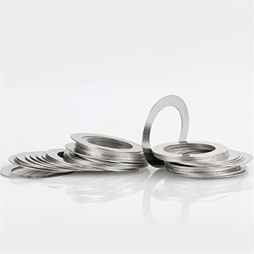 KALESYUJIN stainless steel ultrathin flat shim washers, DIN988, 11.8 x 20 x 0.07 mm, 50 pieces