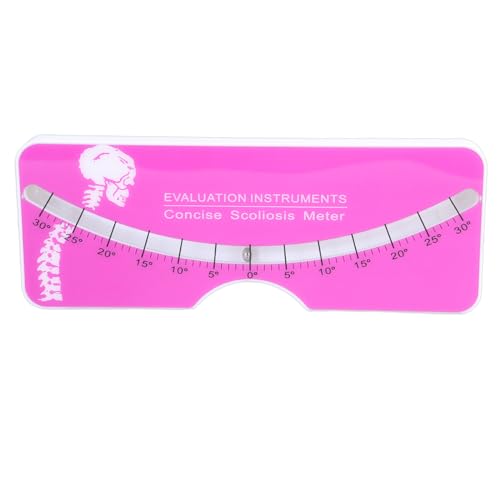 Scoliometer Scoliosis Test Scoliosis Measuring Tool 0-30° Measurement Evaluation Diagnosis of Back and Spine Scoliosis Pink