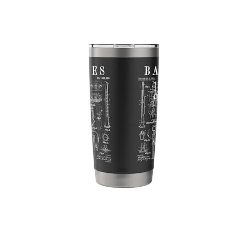 Bagpipes Bagpiper Bagpipe Player Vintage Patent Musician Stainless Steel Insulated Tumbler Black 20 Ounces