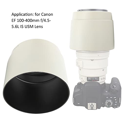Hilitand Lens Hood,ET‑83C Camera Lens Hoods Reversible Photography Accessory, for EF 100‑400mm F/4.5‑5.6L is USM Lens (White)