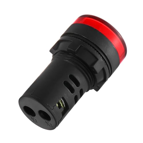 Pack of 3 22 mm LED Indicator Light - AC 220 V LED Indicator Signal Light, Flush Panel Indicator Lights (Yellow) Yellow 3stk