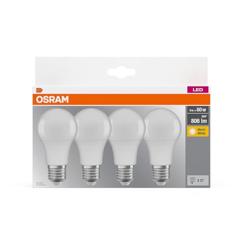Osram LED Light Bulb 2700k Warm White 60W 4 Pack