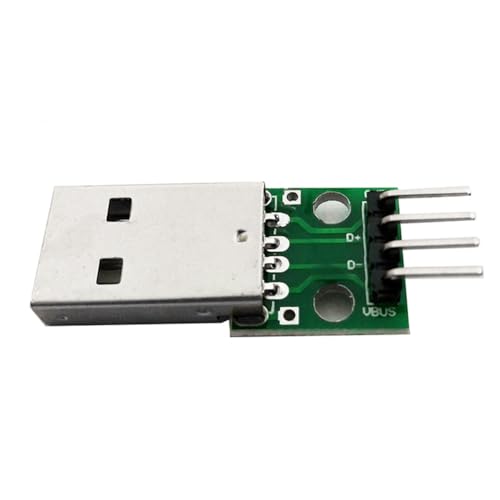 Penglin 5pcs USB 2.0 Male and 5pcs Female to DIP Adapter | 2.54 mm pitch, USB 2.0 type A male and female to DIP converter breakout board with 4 pins