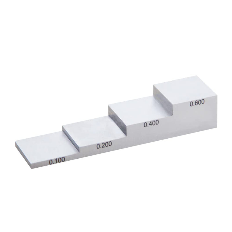[Australia - AusPower] - YUSHI 4 Step 0.100'' 0.200'' 0.400'' 0.600'' 1018 Steel Test Calibration Block for Thickness and Linearity Calibration in NDT 