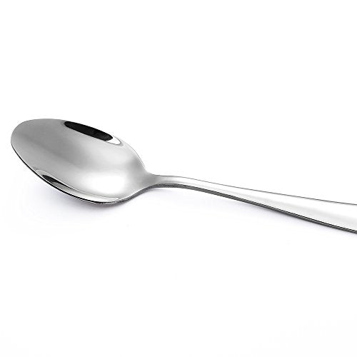 Eslite 24-piece stainless steel teaspoons, 6.7 inches long, with a sleek design and polished finish for everyday use.