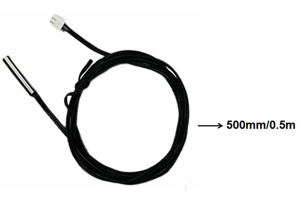 [Australia - AusPower] - 10K Temperature Sensor Probe, Stainless Steel 3950 NTC Temperature Sensor Probe, 500mm Waterproof Temperature Sensor Probe, Digital Temperature Transmitter Extension Cord (3 Pack) 