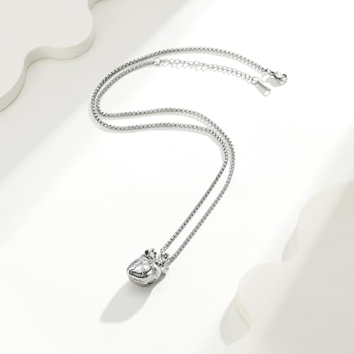 Anatomical Heart Cremation Jewelry Ashes Pendant for Human Pet Funeral Urn Necklace for Ashes Women Men Memorial Urn Jewellery silver