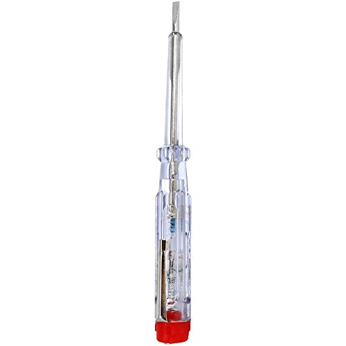 com-four® 2x Voltage Tester with Glow Lamp, Current Tester for 110-250 V AC | Phase tester with resistor - 14 cm & 19 cm - tester screwdriver 2 Pieces - Voltage Tester 14/19 Cm