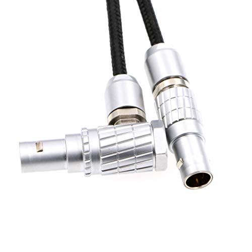 Alvin's Cables Teradek Bond ARRI Alexa Camera Power Cable 2 Pin Male to 2 Pin Male Right Angle 19.7in
