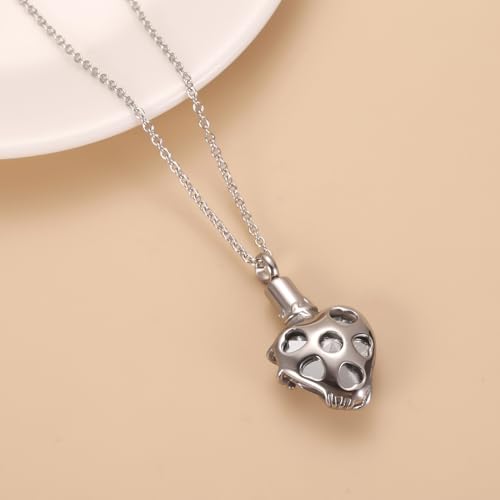Crystal Heart Cremation Jewelry For Ashes Of Loved Ones Tree Of Life Urn Ashes Necklace For Women Stainless Steel Keepsake Memorial Pendant Purple