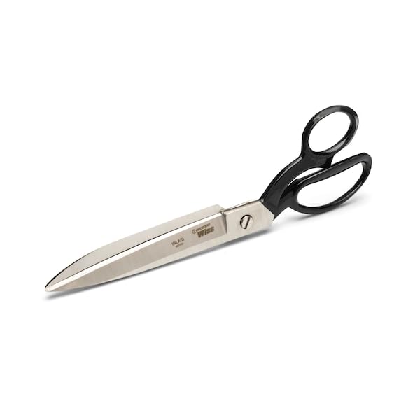 Crescent Wiss 12" Wide Blade Bent Handle Industrial Shears - Professional Heavy Duty Utility Scissors Tool for Sewing Fabric, Upholstery, Carpet & Drapery - W22W