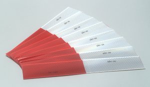 2" Wide x 12" Long 3M 983 Series Diamond Grade Conspicuity Trailer DOT-C2 Reflective Safety Tape 6" Red & 6" White Pattern 983-326 ES Package of 10 Strips