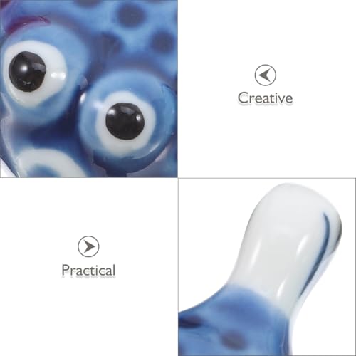 ULTECHNOVO Puffer Fish Chopstick Rest 1.88x1.25x0.9 in Ceramic Holder – Keeps Utensils Clean & Organized, Prevents Table Stains & Adds Whimsical Decor for Sushi Nights, Home Dining, Gift