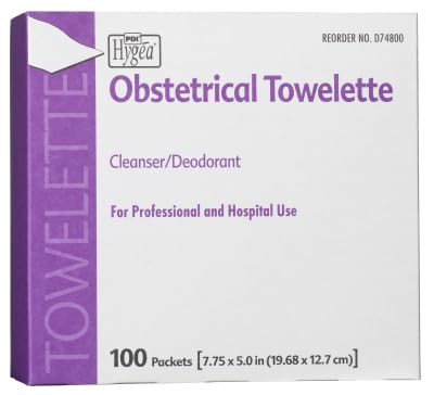 [Australia - AusPower] - Hygea Obstetrical Towelette, Feminine Personal Cleansing Wipe, Individually Wrapped, 100 Wipes Per Box 