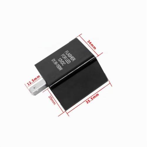 JZK 12V 2 Pin Flasher Relay Lamp Motorcycle Load Independent LED Flasher Relay LED Turn Signal Relay Turn Signal Relay for Light Electronic Fuser Relay