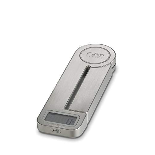 CASO Kitchen Ecostyle Design Kitchen Scales with Kinetic Energy, No Batteries Required, Up to 5 kg in 1 g Steps, Extra Flat, Stainless Steel