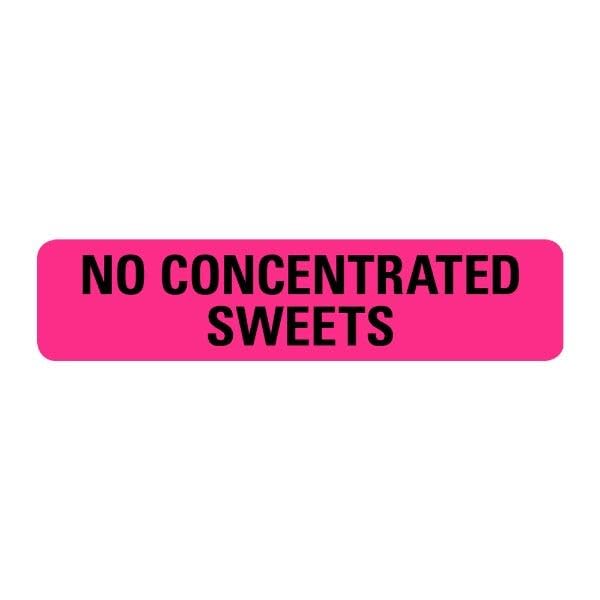 No Concentrated Sweets Labels