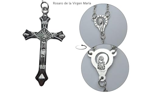 Image Christ of Great Power and Rosary of the Cross Way (Includes Gift Cross Made of White Turquoise)