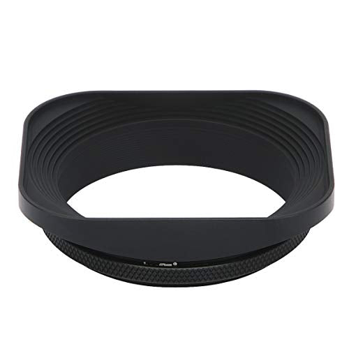 Haoge LH-B55T 55mm Square Metal Screw-in Lens Hood with Cap for Leica APO-Summicron-M 90mm f/2 ASPH E55, Summicron-R 50mm f2 E55, Summilux-R 50mm f/1.4 E55, Elmarit-R 28mm f2.8 35mm f/2.8 E55 Lens