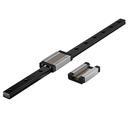 Schwarze Beschichtung MGR Schiene MGN7 MGN9 MGN12 MGN15 Miniatur-Linearführung Schlitten, geeignet für 3D-Drucker CNC (2, MGN9H, 250mm) 2