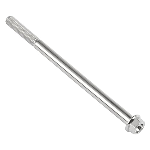 Wanyifa titanium Ti flange M6 hex bolt screw, normal titanium, M6x100mm