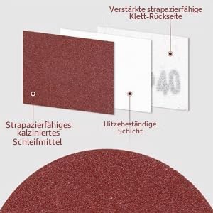 180 mm Sandpaper 80 Grit, Pack of 30 180 mm Sanding Discs, 7 Inch Sanding Sheets for Longneck Sanders Drywall (without Holes)