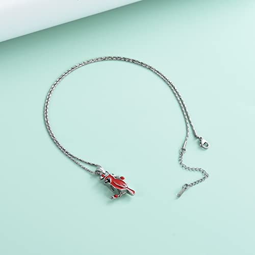 Yinplsmemory Cremation Jewelry Red Cardinal Urn Necklace for Ashes for Human/Pet Memorial Keepsake Ashes Urn Jewelry
